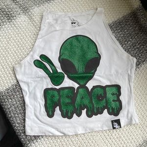 Aliens rave crop top